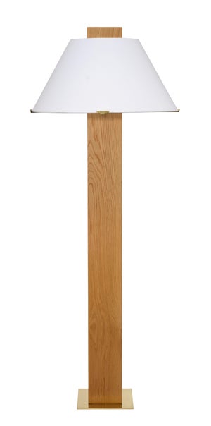 Craftsman Floor Lamp, Natural Oak Veneer