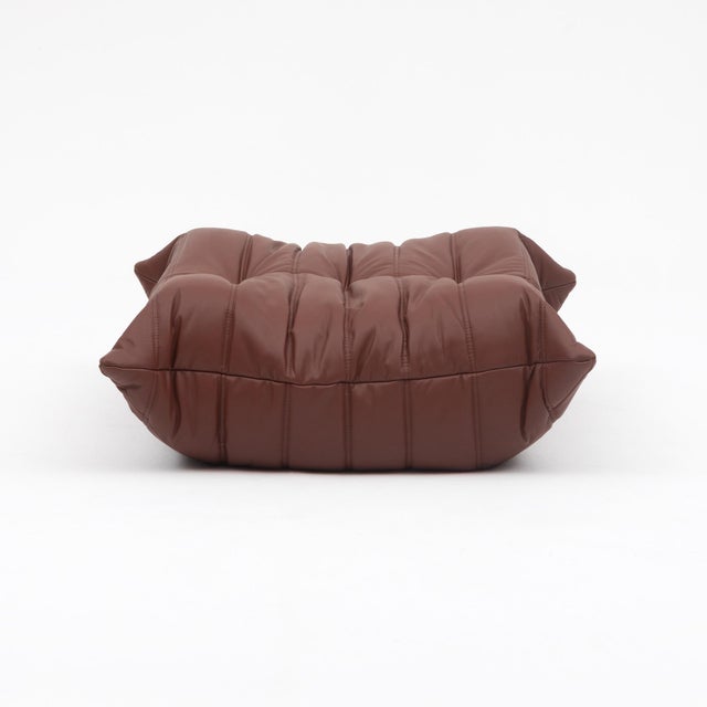 Togo Fireside Chair and Ottoman in Italian Chestnut Leather - Restored Vintage Ligne Roset For Sale - Image 9 of 16
