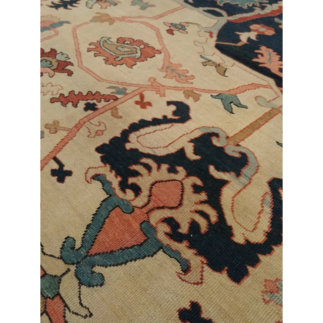 Late 19th Century Antique Persian Serapi Rug 11'6"x17'9" For Sale In New York - Image 6 of 11
