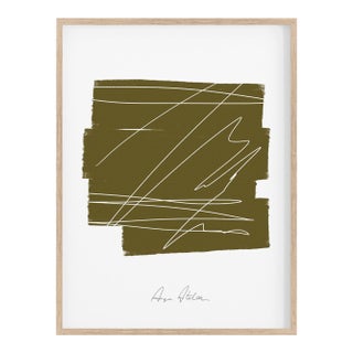 Contemporary Abstract Khaki Giclee Print For Sale
