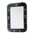 Vintage Chinese Black Lacquer Chinoiserie Wall Mirror With Mother-of-Pearl Inlay, 40" X 30" For Sale