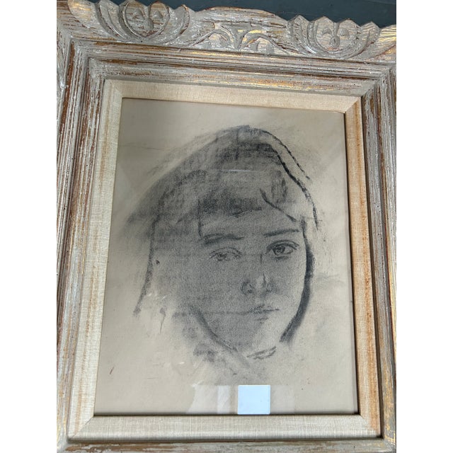 1960’s original abstract expressionist Alexander Rutsch portrait drawing. Signed on back. Measures 12.5x15.5 or 19x22...