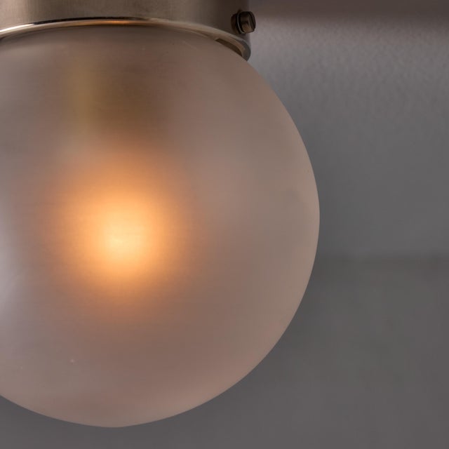 1950s Mauri Almari Model Ea 11 Glass and Metal Wall or Ceiling Lamp for Itsu For Sale - Image 9 of 18
