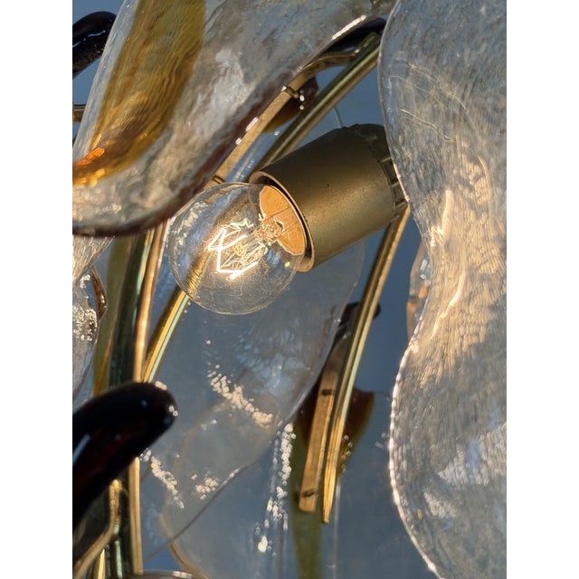 Metal Murano Glass 3-Light Pendant, 1970s For Sale - Image 7 of 12