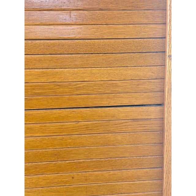 Large Mid-Century Oak Roll-Top Cabinet, 1960s For Sale - Image 10 of 13