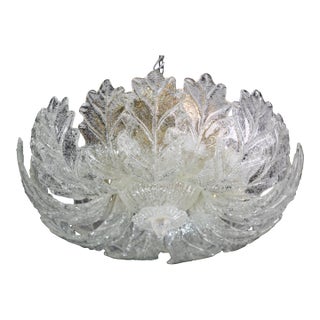 1980s Verona, Luxury Italian Murano Glass Ceiling Light or Flush Mount For Sale