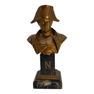 French Bronze Bust of Napoleon I on Marble Base For Sale