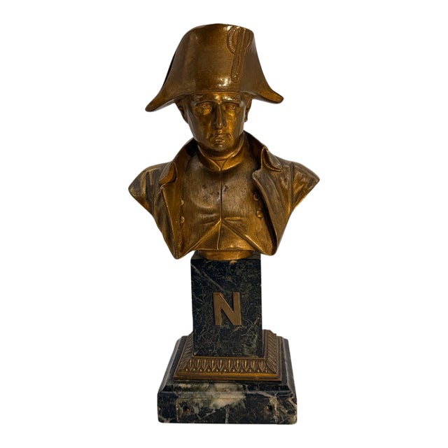 French Bronze Bust of Napoleon I on Marble Base For Sale