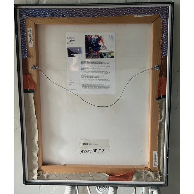 Textile Early 21st Century Dyed and Stretched Fabric Over Frame, "Big Chance". Signed by Artist For Sale - Image 7 of 9