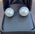2020s 13 MM White South Sea Pearl Stud Earrings 14 Karat Yellow Gold For Sale - Image 5 of 8