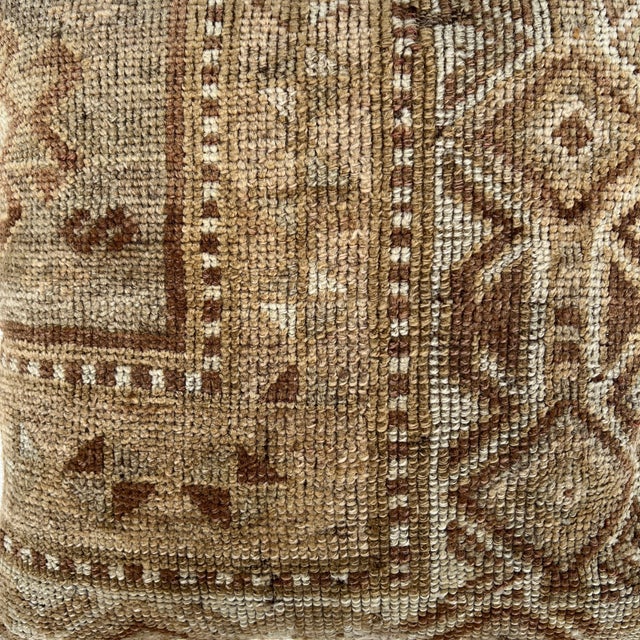 Rustic Vintage Turkish Rug Pillow For Sale - Image 3 of 5