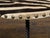 Pair of Midcentury French Guéridon Tables with Zebra Hide and Iron Tripod Bases For Sale - Image 10 of 11