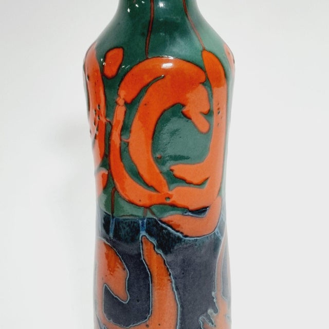 Vintage Brutalist Ceramic Vase For Sale - Image 6 of 12