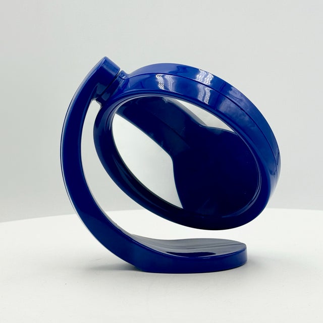 Space Age Rotating Vanity Mirror in Blue, 1970s For Sale - Image 10 of 11