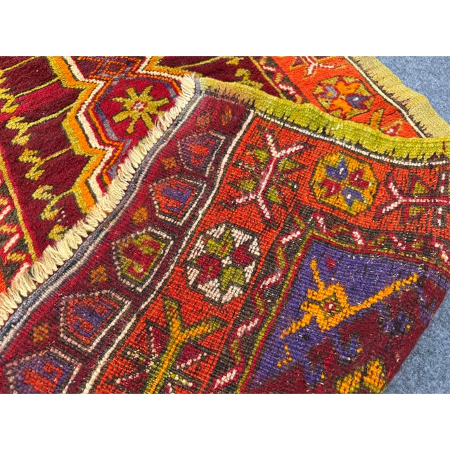 Vintage Turkish Hand Knotted Anatolion Rug For Sale - Image 6 of 6