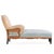 An elegant French Napoleon III chaise longue dating to circa 1860, distinguished by its graceful chapeau de gendarme crest...
