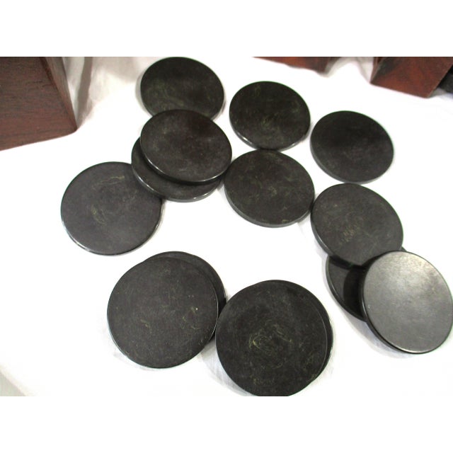 Art Deco Walnut Bakelite Gaming Set For Sale - Image 9 of 17