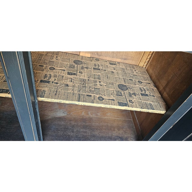 Antique French Cabinet, Distressed Black, Rococo Style, Buffet Cabinet Deux Corps, For Sale - Image 18 of 18