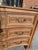 Mid 19th Century 19th Century Carved Bell Flower European 3 Draw Chest Commode Dresser Brass Pull For Sale - Image 5 of 12