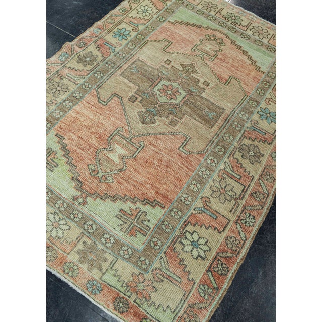Terra Cotta Turkish Vintage Rug 3'9" x 5'4" #20787 For Sale - Image 8 of 8