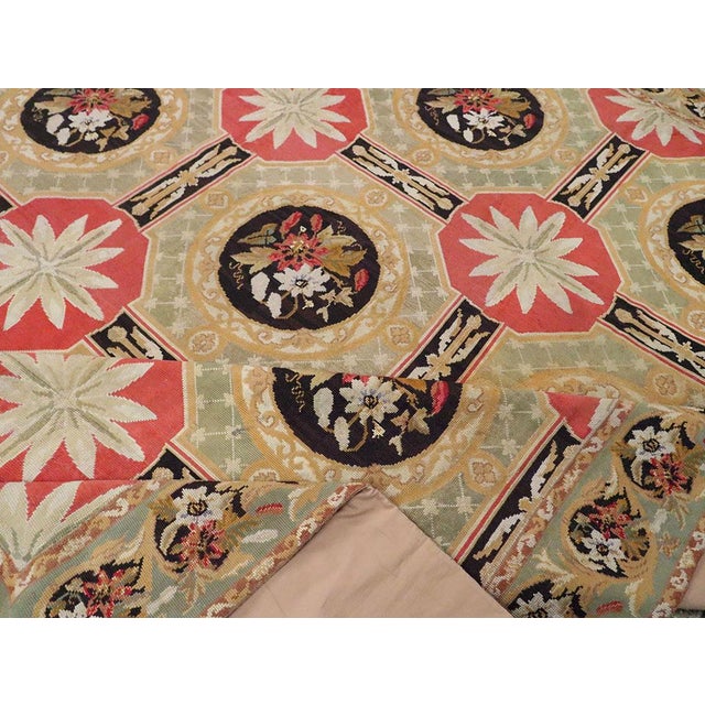 Galerie Shabab Collection Early 20th Century Antique English Needlepoint Large Carpet For Sale - Image 9 of 10