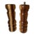 Vintage Pair of 3-Tone Wood Salt Shaker and Pepper Mill For Sale