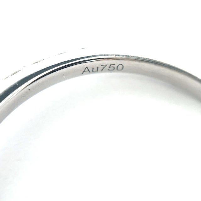 18k White Gold Heart and Pear Shape Diamond Ring, Size 6.75 For Sale - Image 9 of 10