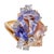Contemporary 1960s Oscar Heyman Gia Ceylon No Heat Sapphire Diamond 18k Gold Cocktail Ring, Size 7.75 For Sale - Image 3 of 8