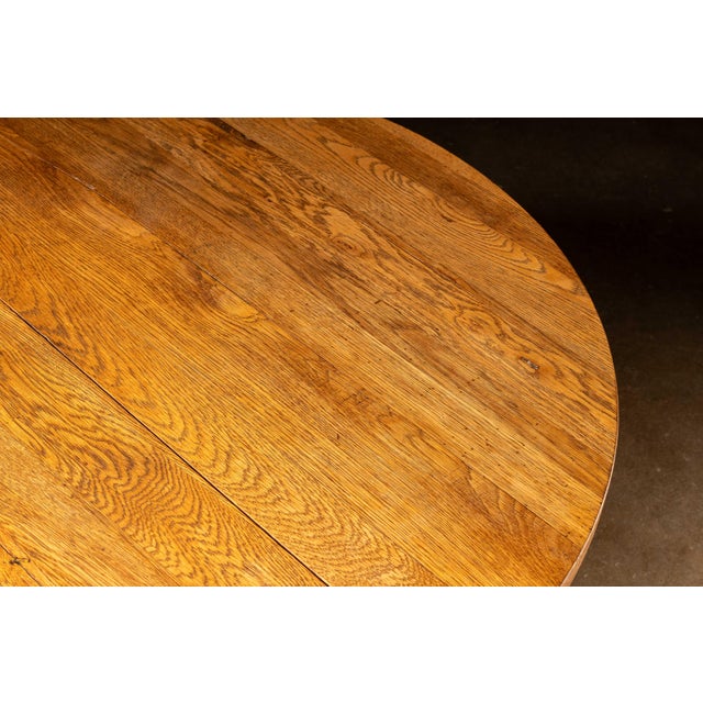 Vintage Oak Mission Rolling Dining Table For Sale - Image 10 of 10