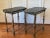 Vintage Italian Portoro Marble Top SideTables With Ornate Gilded Metal Bases - Pair For Sale - Image 9 of 15