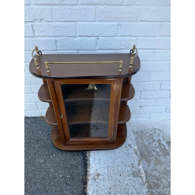 Vintage Display Cabinet with Wood Glass Door or Table Top Wall Hang Curio Shelf Knick Knack Made in Taiwan Sturdy...