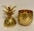 Brass Pineapple Shaped Covered Container. Good overall condition. Any dark areas in photos is reflection. Hand polished....