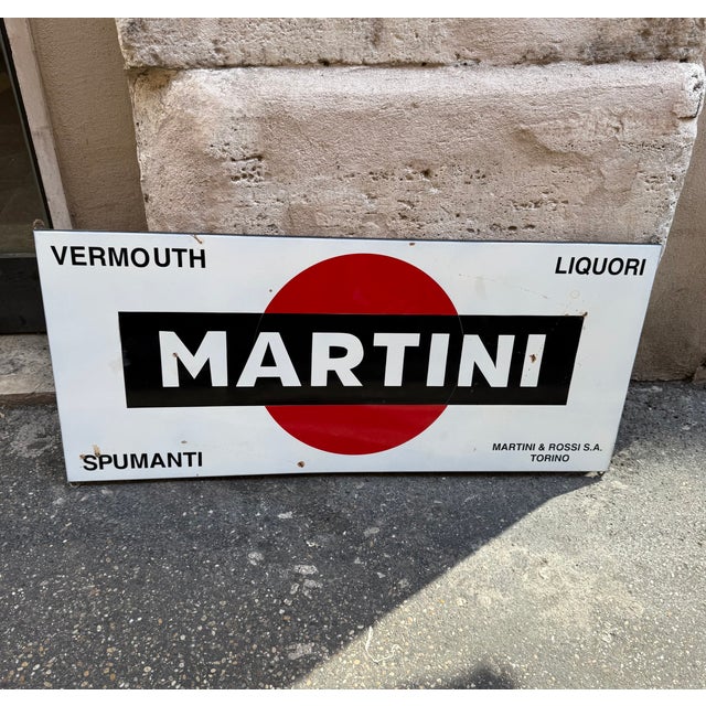 Black Vintage Martini Sign, 1960s For Sale - Image 8 of 8