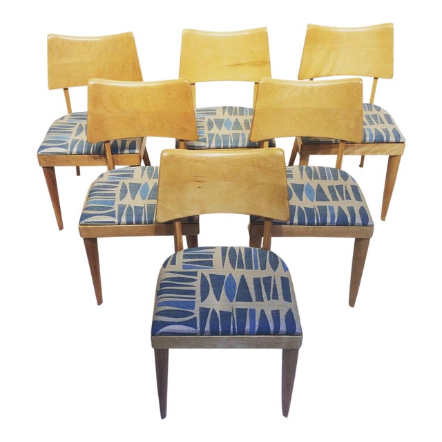 Mid Century Modern Heywood Wakefield Dining Chairs Set Of 6