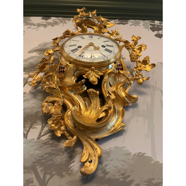 Antique French Loui XVI Period Cartel Wall Clock For Sale - Image 9 of 12