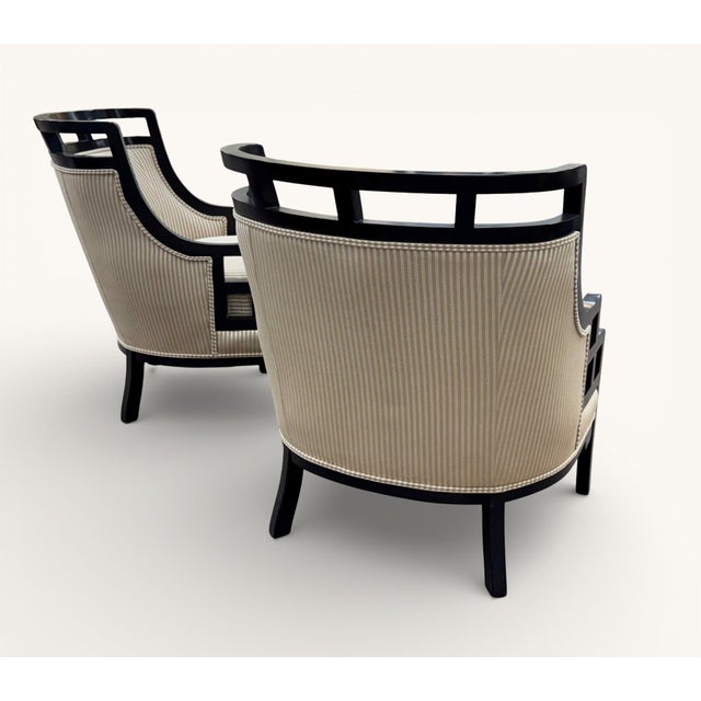 Jay Spectre for Century Furniture Wallis Simpson Lounge Chairs & Ottomans - 4 Piece Set For Sale - Image 11 of 18