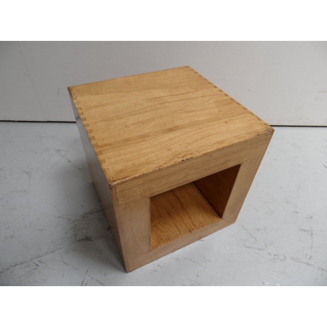 Wood Vintage Cube Side Tables, 1960s, Set of 2 For Sale - Image 7 of 13