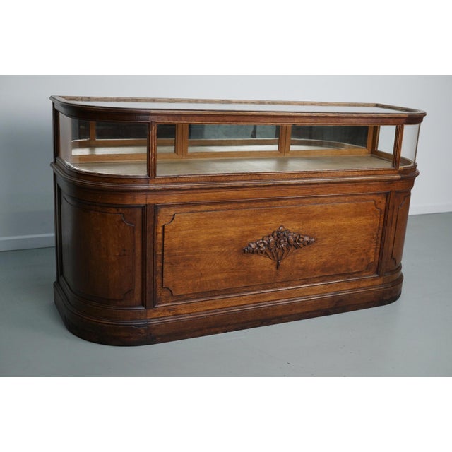 Antique Early 20th Century French Oak Jewelry Cabinet For Sale - Image 18 of 18