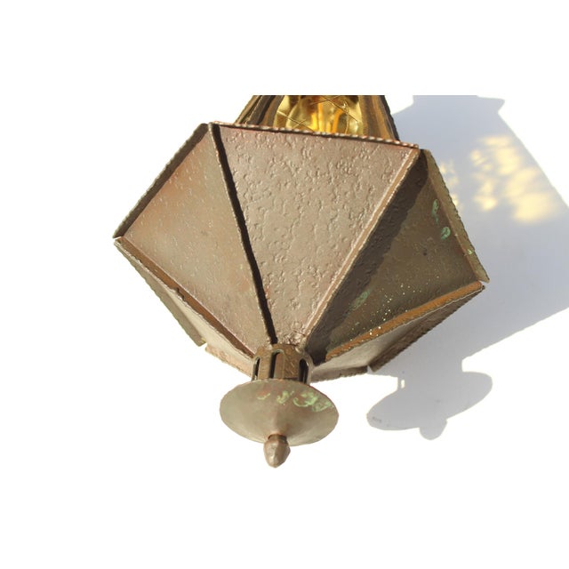 Vintage Art Deco Wall Lanterns in Wrought Copper, 1930s, Set of 2 For Sale - Image 9 of 18