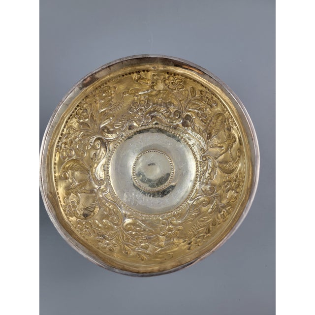 Burmese High-Grade Silver Floral Bowls, Mandalay, 1900, Set of 2 For Sale - Image 12 of 17