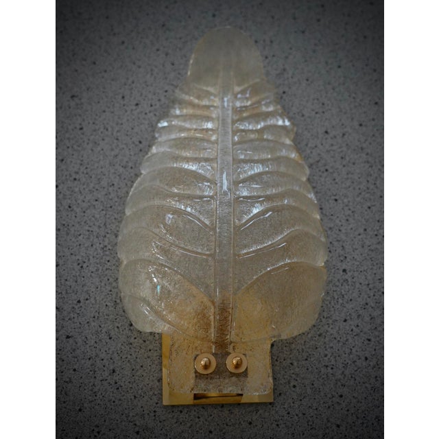 Murano Art Glass Gold Graniglia and Brass Wall Light and Sconces, 2000 For Sale - Image 6 of 10