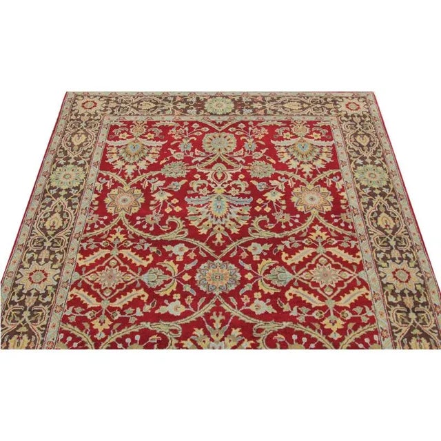 1990s Handwoven Sarouk Farahan Style Area Rug 4’0″ X 6’0″ For Sale - Image 5 of 8