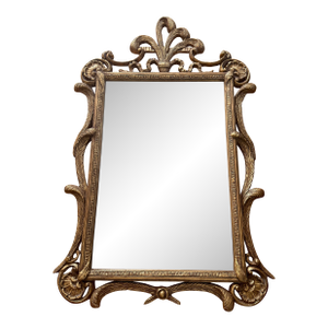 20th Century Louis XVI Style Rococo Gilt Wall Beveled Mirror