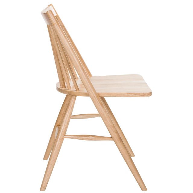 19"H Spindle Dining Chair in Natural - a Pair For Sale - Image 4 of 11