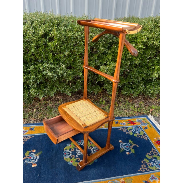 Wood Italian Mid-Century Modern Beech Valet Chair by Spqr For Sale - Image 7 of 11