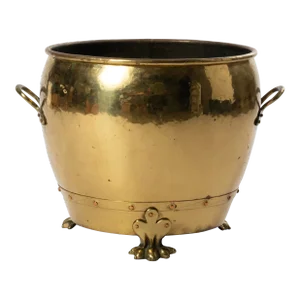 Early 20th Century English Brass Paw Foot Jardiniere