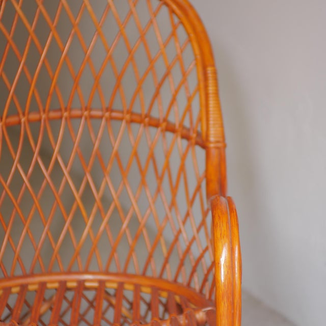 Italian Wicker Armchairs from Gervasoni, 1970s, Set of 2 For Sale - Image 11 of 18