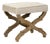 Crescenzo Accent Bench - Natural Linen / Limed Grey Oak Frame For Sale