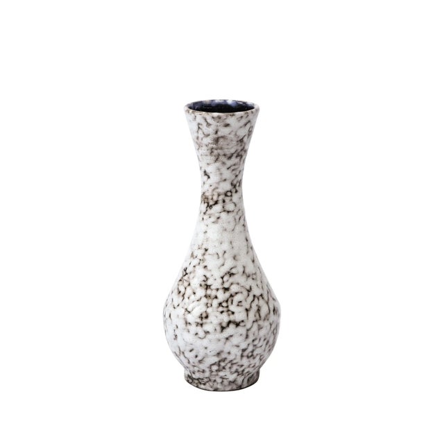 Mid-Century Modernist White and Earth Toned Ceramic Vase For Sale - Image 13 of 13