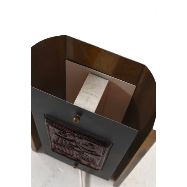 Metal Mid-Century Swedish Wall Lamp by Erik Höglund for Boda Smide, 1960s For Sale - Image 7 of 13